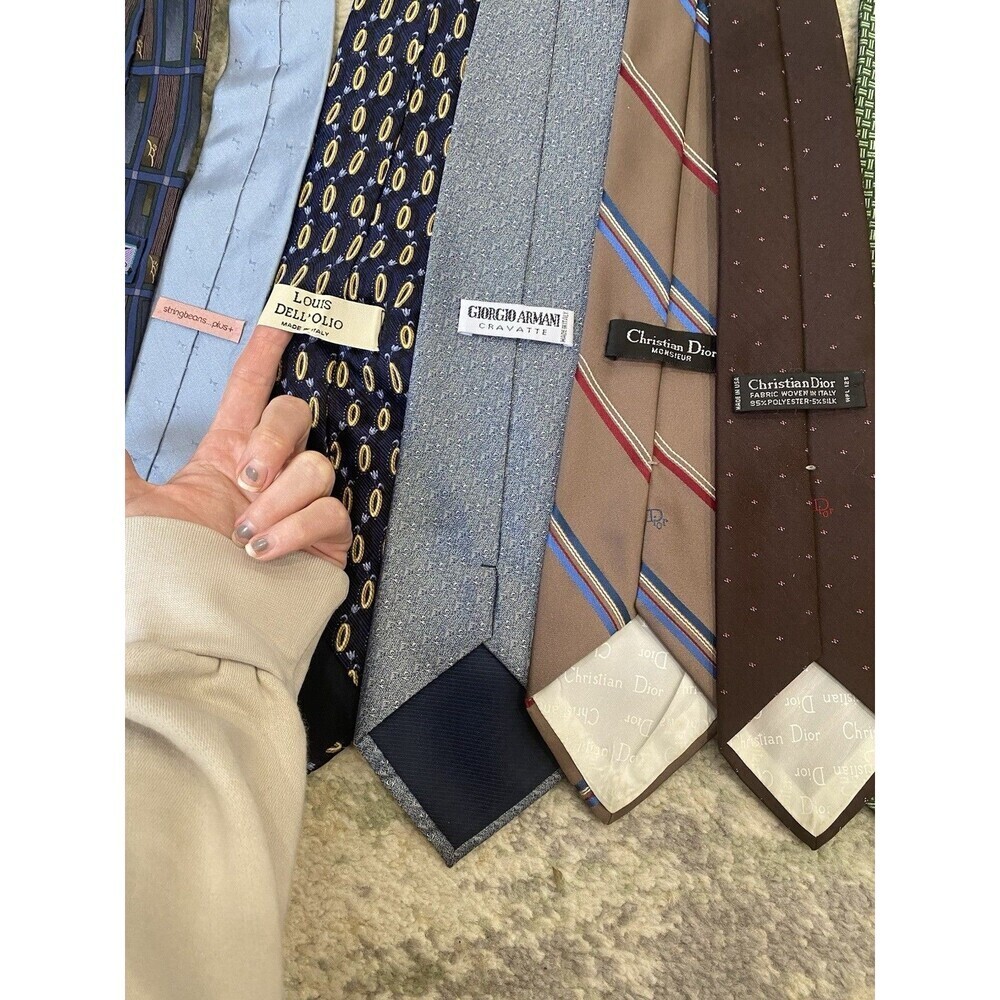 LOT (13) DESIGNER TIES - Christian Dior Brooks Brothers Armani Countess Mara - Picture 9 of 10